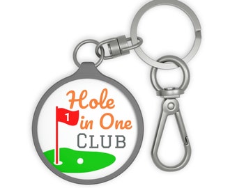 Porte-clés trou dans un club, porte-clés de golf, cadeau parfait pour un golfeur qui vient de faire un trou en un, cadeau de golf commémoratif pour un as