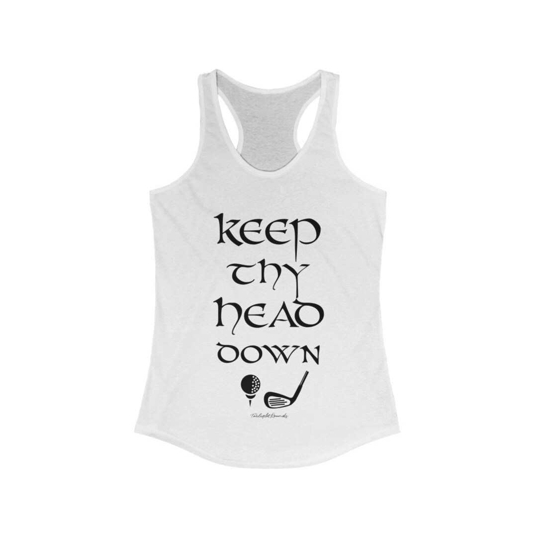 Women's Golf Shirt Keep Thy Head Down Funny Clever Etsy