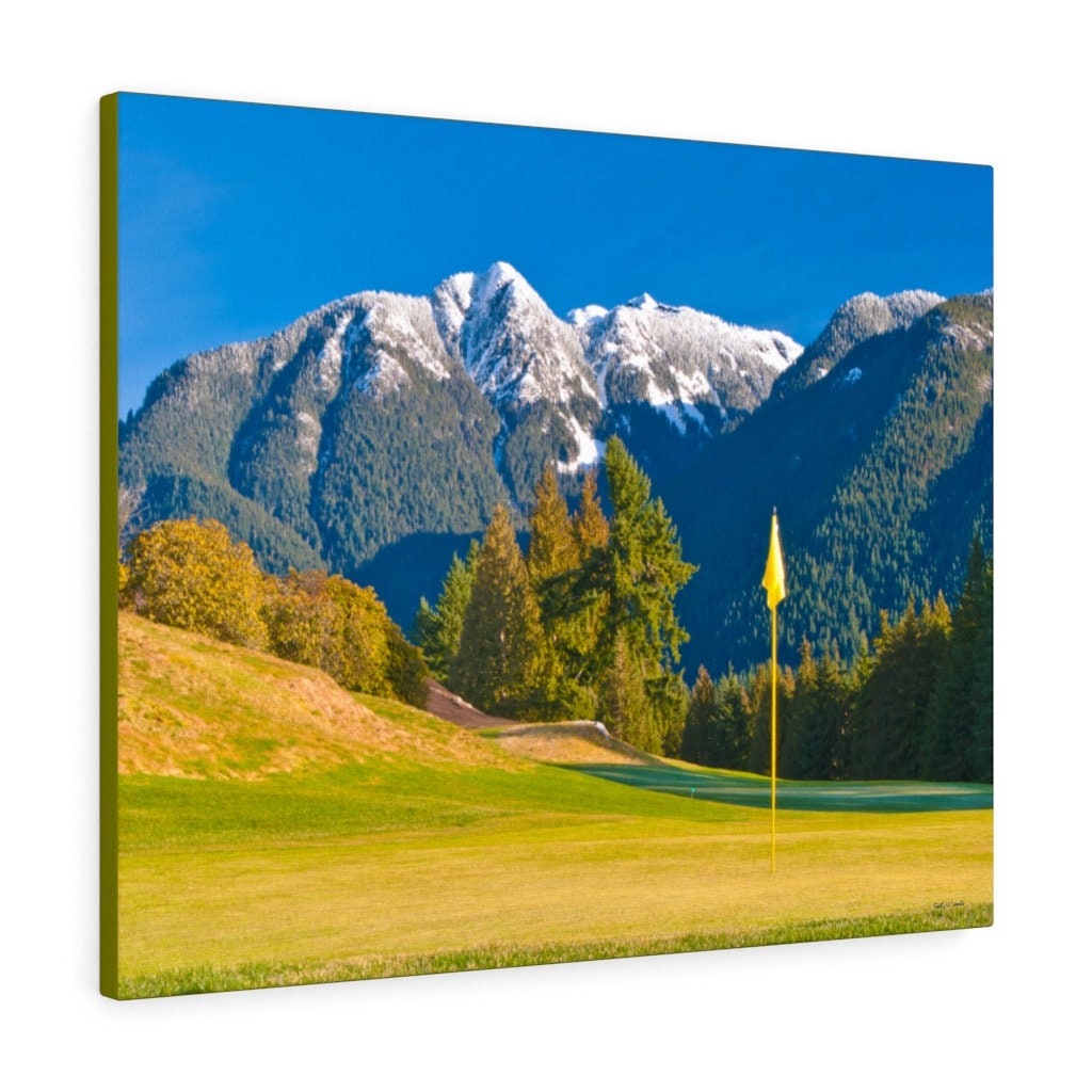Golf Art Canvas Mountain Golf Course Photo Print on Gallery Etsy