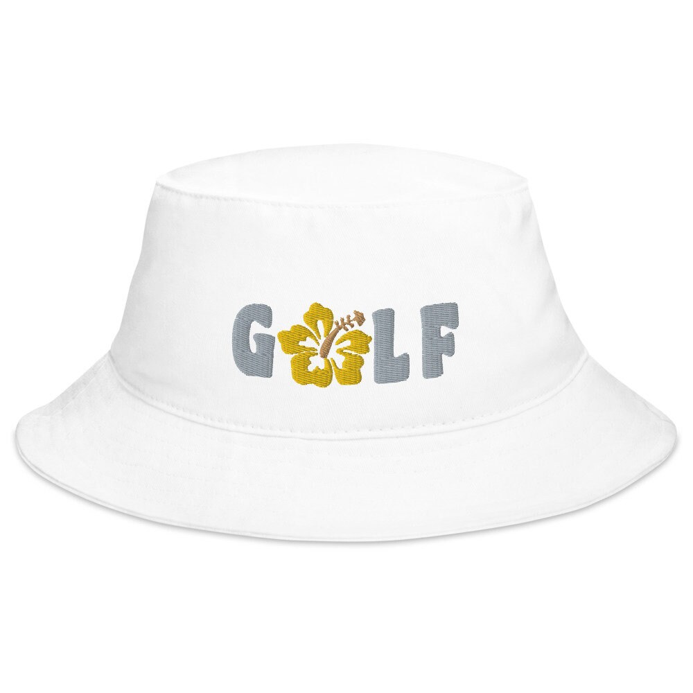 Golf Bucket Hat With a Tropical 