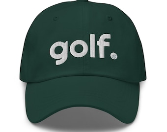 Golf Hat That Says "golf." Perfect Gift for Golfer Dad Mom Granddad Grandma Brother Sister Men Women Unisex, Custom Personalized Monogram