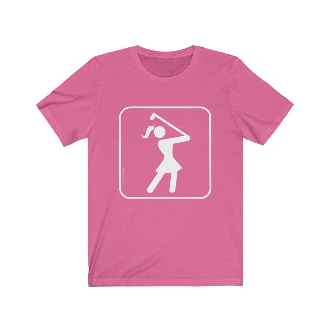 Women's Golf Shirt Female Golfer Icon Short Sleeve Etsy