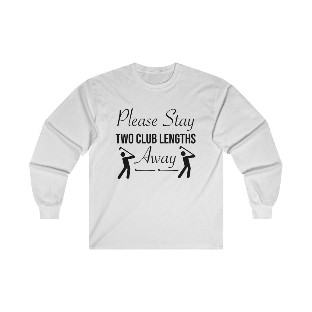Men's Golf Shirt Golf Club Social Distancing Longsleeve Etsy