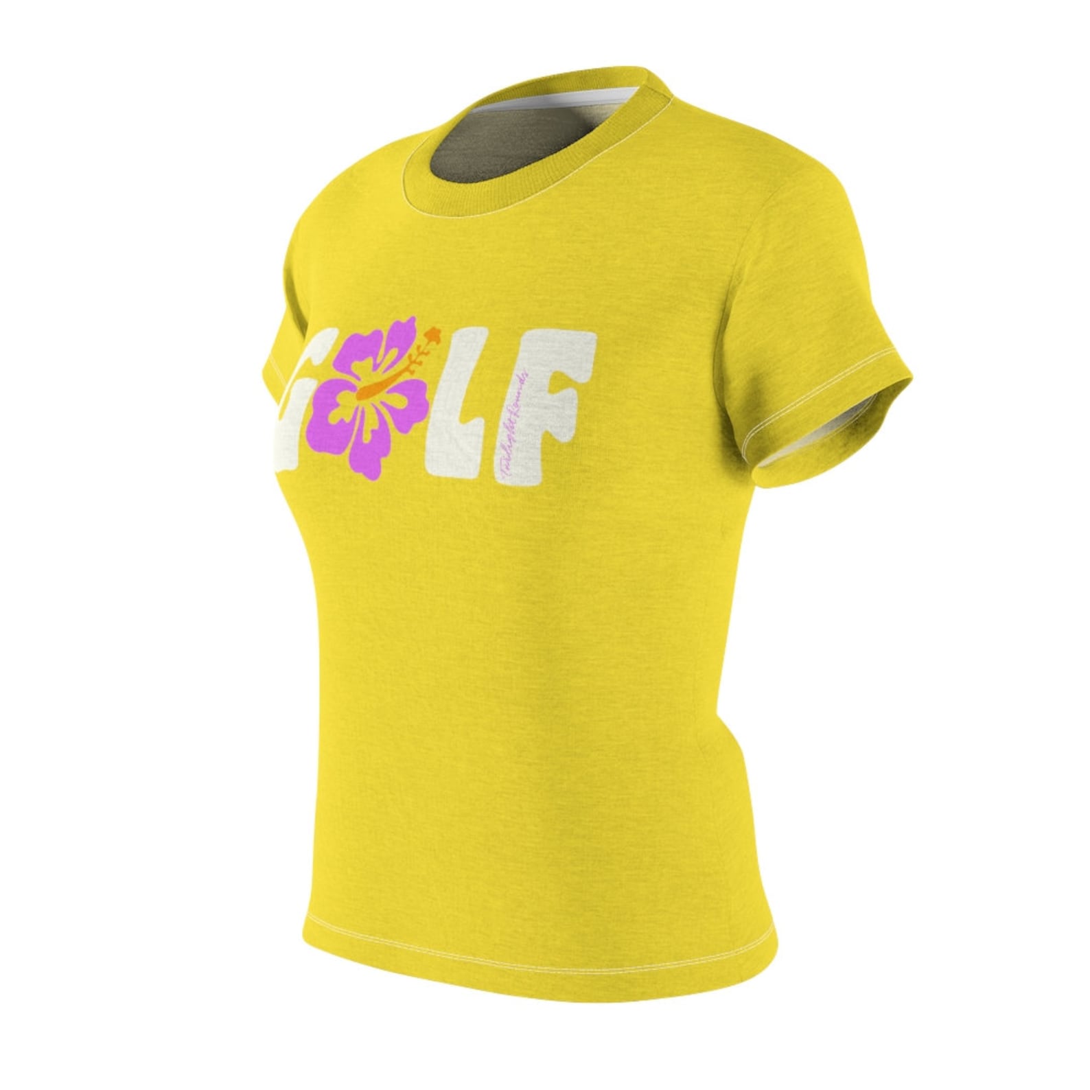 Women's Golf Shirt With a Tropical Flower Shortsleeve Etsy