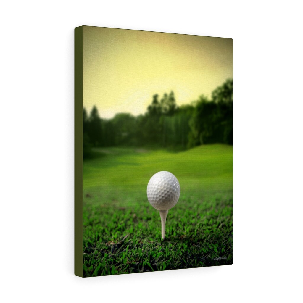 Golf Art Canvas Golf Ball on a Tee Photo Print on Gallery - Etsy