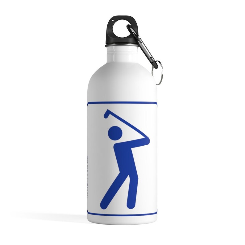 Iconic Male Golfer Stainless Steel Water Bottle Golf Gifts Etsy