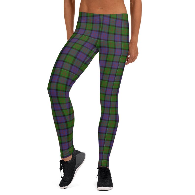 Women's Golf Leggings, Macdonald Tartan Scottish Plaid Golf Stretch