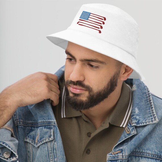 American Flag Golf Bucket Hat, Wide Brim Sun Hat, Beach Hat, Golf  Tournament Spectator Hat, Golfer Gift for Dad, Son, Grandpa, Husband 