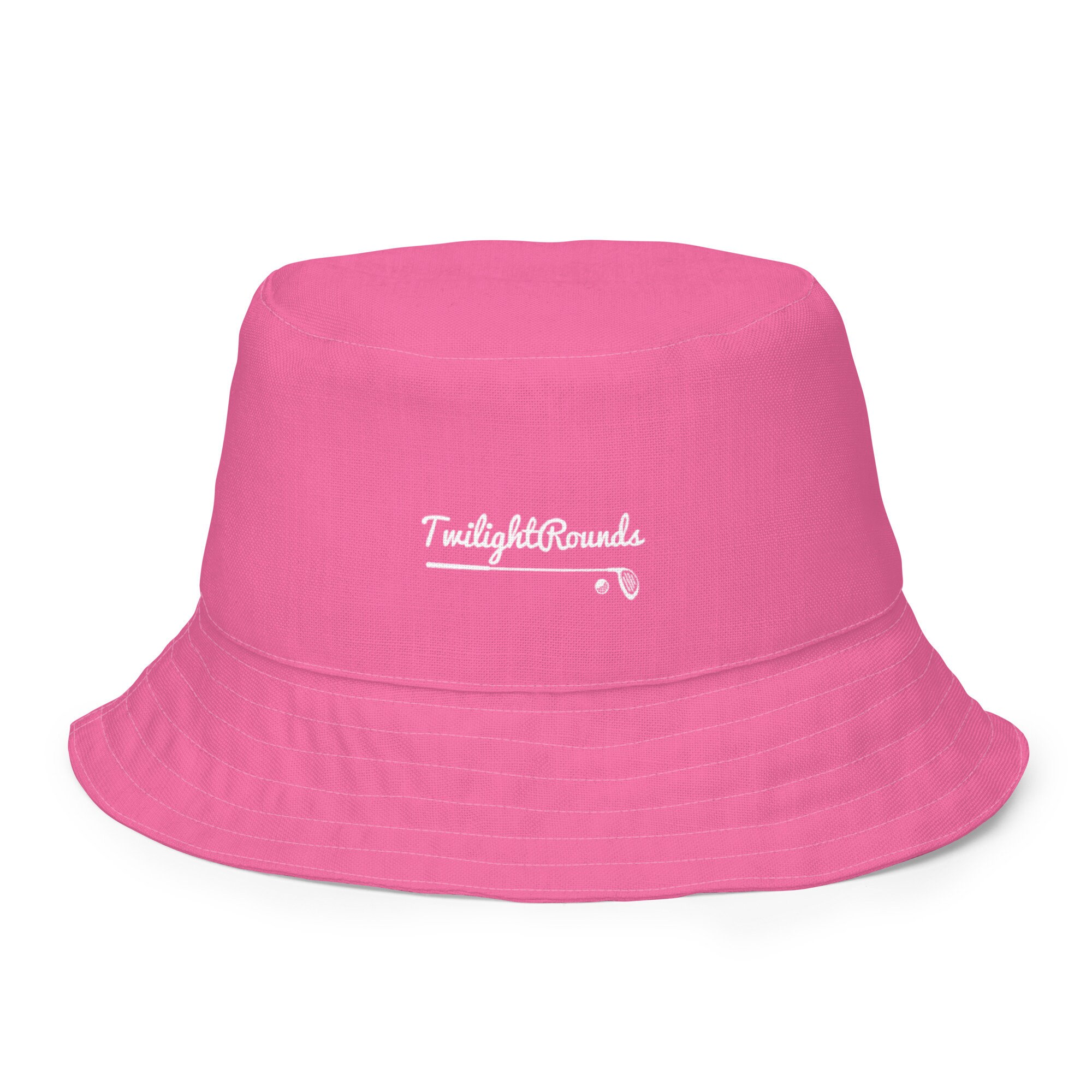 Pink Madras Bucket Hat, Reversible Bucket Hat, Preppy Plaid Golf Hat