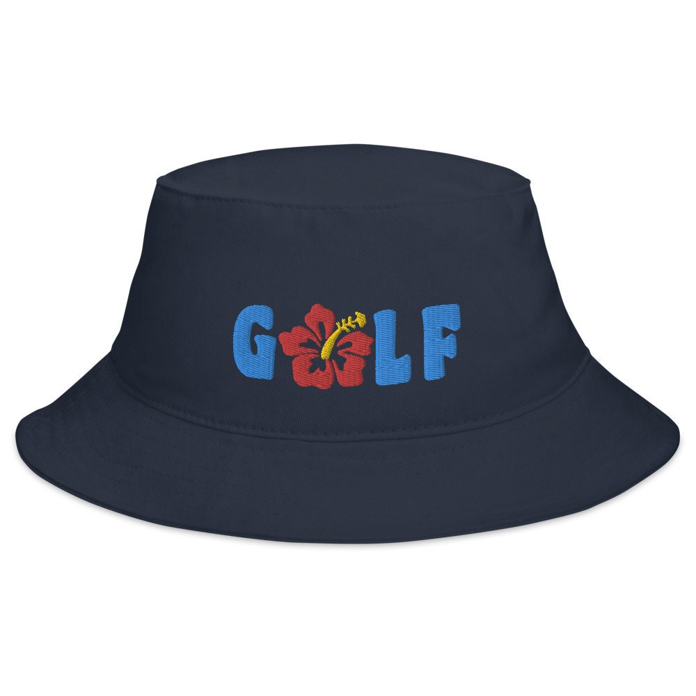 Golf Bucket Hat With a Tropical Hibiscus Flower in Red and Yellow, Wide  Brim Sun Hat, Beach Hat, Golf Tournament Spectator Hat, Golfer Gift -   Canada