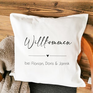 Pillowcase Welcome to ... / with name / family / pillowcase / pillow / gift / moving in / wedding / personalized image 3