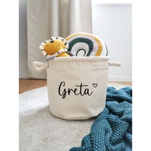 Aufbewahrungskorb mit Namen für Kinder / personalisiert / Geschenk / Spielzeugkorb / Kinderzimmer / Ordnung / Weihnachtsgeschenk