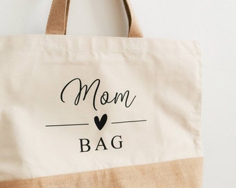"Mom Bag" bag / carrying bag / shopper / travel bag / mom / XXL shopper / jute hopper / jute bag