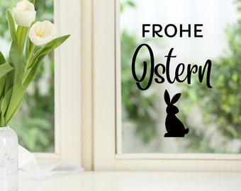 Aufkleber "Frohe Ostern" / Osterdeko / Sticker / Fensterbild / Deko / Frühling