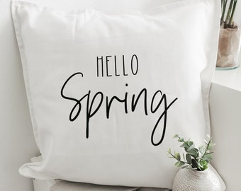 Kissenhülle "Hello Spring" / Kissenbezug / Dekokissen / Frühling / Deko / Frühlingsdeko
