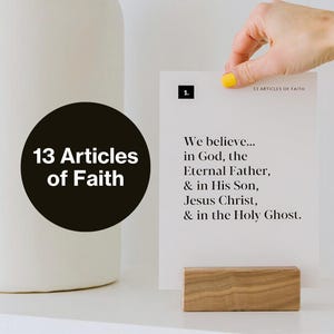 Articles of Faith Cards, LDS Primary, Family Home Evening, Activity Days, Primary Activity on the Articles of Faith, LDS Baptism Gift