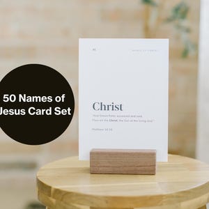 Names of Jesus Christ, Scripture Cards with Stand, Names of Christ, Missionary Gifts, Baptism Gift, Christmas Gift, Christmas Advent