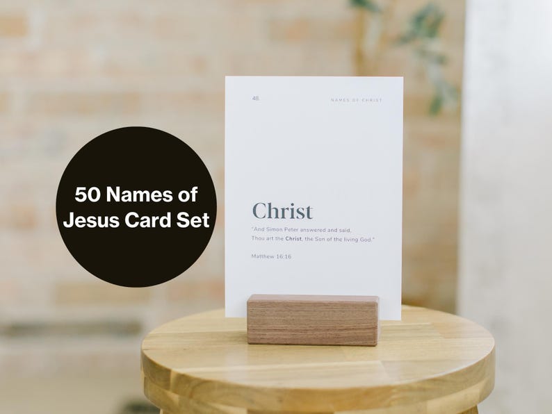 Names of Jesus Christ Scripture Cards With Wood Stand - Etsy