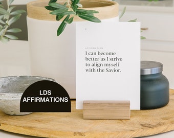 LDS Affirmation Cards, General Conference Quotes, Scripture Affirmation Cards, Missionary Gifts, Ministering Gifts, LDS Young Women Gift