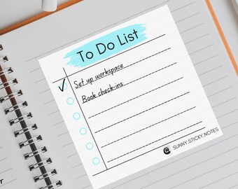 Post-it Haftnotizen Notizblock - To Do Liste, niedliches Briefpapier für Büro & Arbeit, Produktivitäts-Notizblock