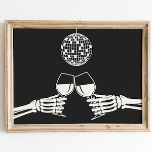 Skeletons Doing Cheers Poster