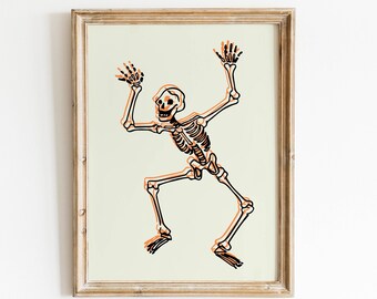 Funny Halloween Skeleton Poster