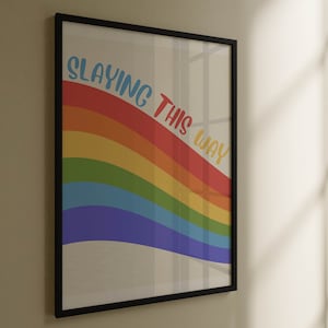 LGBTQ Printable Poster, Trendy Pride Wall Art, Gay Pride Rainbow Poster, Inclusive LGBTQ Colors Decor, Subtle Pride Poster Downloadable