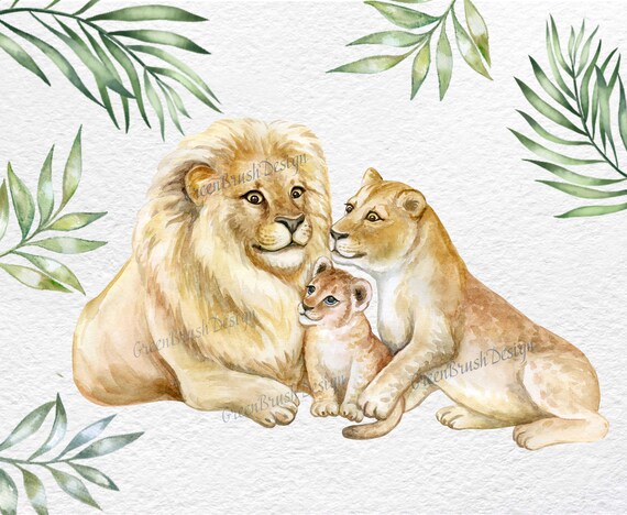 African Animals Watercolor Jungle Animals Clipart Safari Etsy