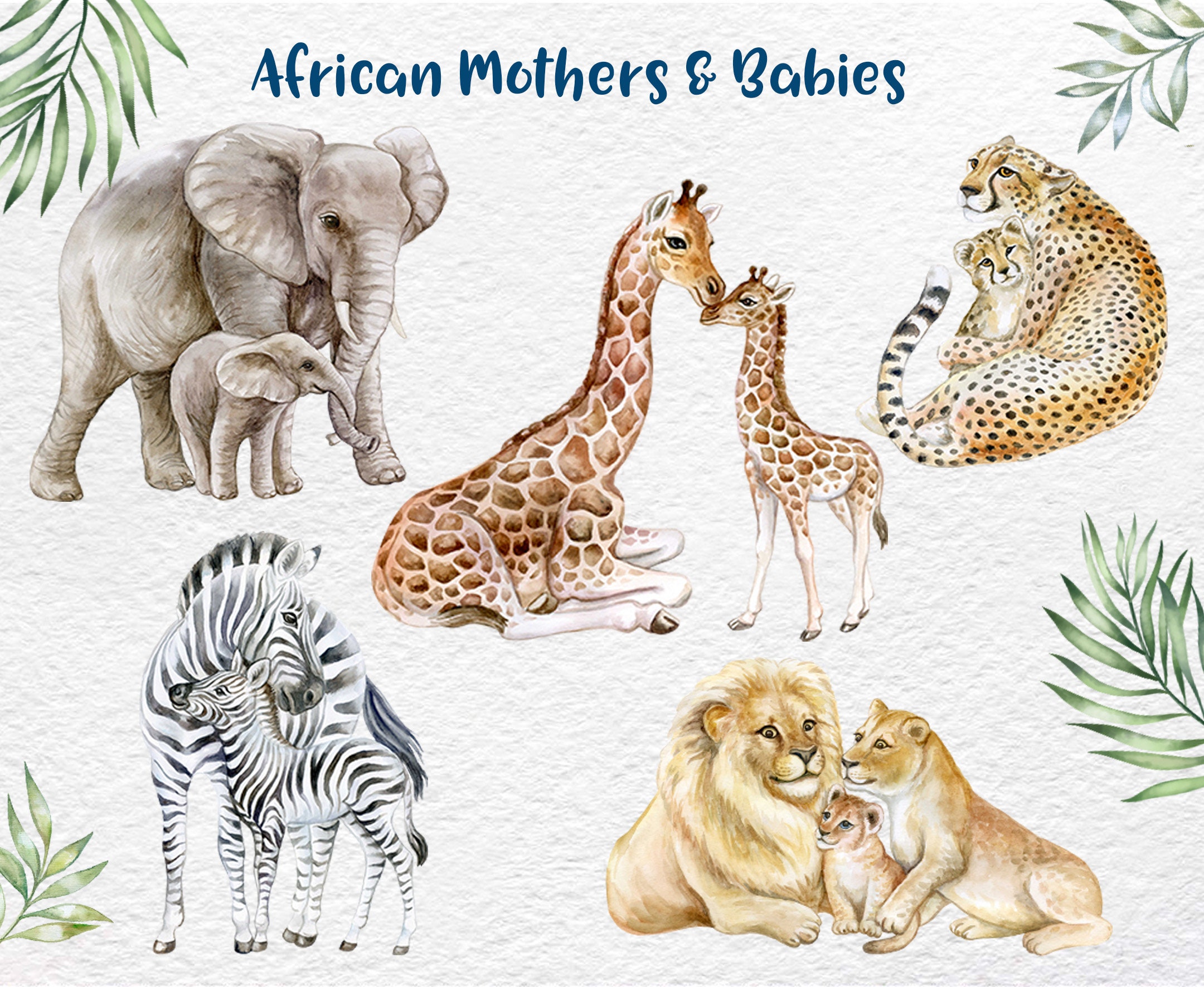 African Animals. Watercolor Jungle Animals Clipart. Safari. - Etsy African Animals. Watercolor Jungle Animals Clipart. Safari. - Etsy