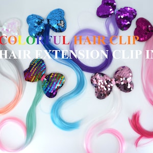 Hair Extensions, Hair Extension Clip Ins, Mermaid Hair, Unicorn Hair, Clip In Hair Extension, Gift For Girls
