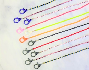 Colorful Face Mask Lanyard With Safe Clip, Face Mask Necklace, Face Mask Neck Strap, Face Mask Neck Holder for Adult & Kids