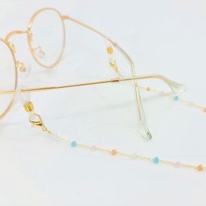 South Beach Color Crystal Bead Lead Free Metal Lanyards | Eyeglass Lanyard | Mask Lanyard | Easter, Mother&#39;s day Gift For Her
