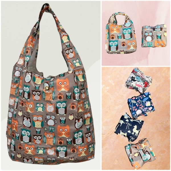 Bolsas de compras plegables ecológicas / Totes de comestibles reutilizables / Totes de compras ecológicos plegables / Totes de mercado / A prueba de agua / Multiusos