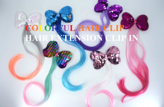 Hair Extensions, Hair Extension Clip Ins, Mermaid Hair, Unicorn Hair, Clip  in Hair Extension, Gift for Girls 