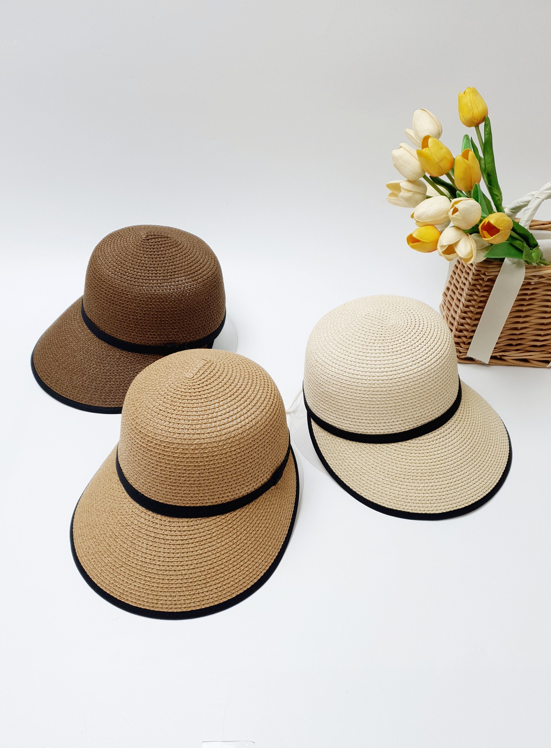 874 Cappello Pescator Angurie Palma Tropicale Coppola da Pesca Unisex Cappello da Pesca Tesa