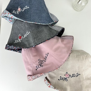 Floral Cotton Bucket Hat: Foldable Sun Hat