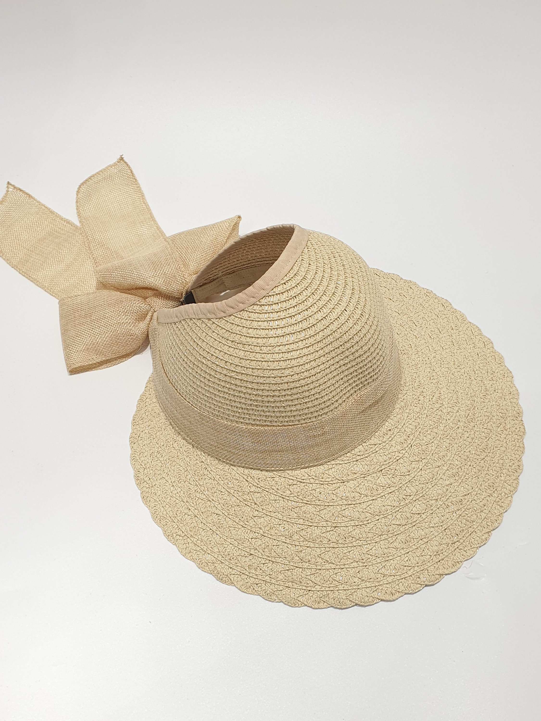 Cappello Di Paglia Pieghevole Per Donna - Protezione UV, Per Spiaggia E Estate | Beige - Foto 10
