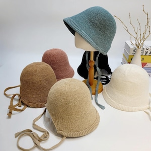 Spring Summer Cotton Straw Bonnet for small head, Small head summer bonnet, Classic summer bonnet for small head