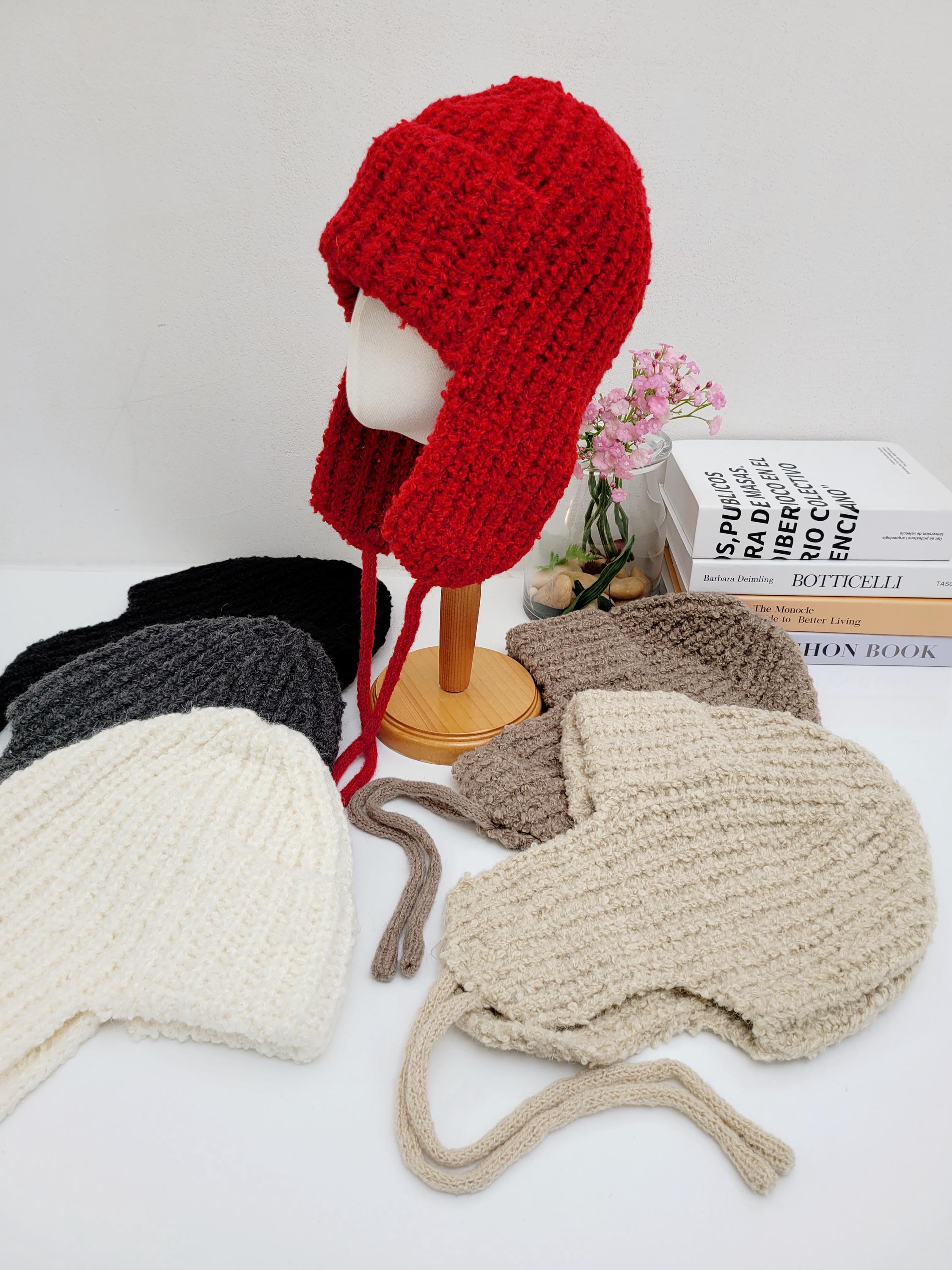 Knitted Alpaca Blend Earflap Hat, Chunky Ushanka Bonnet - Etsy