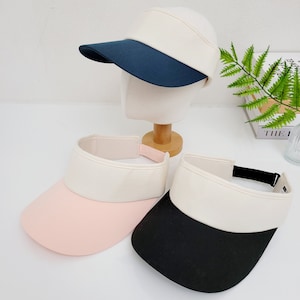 Cotton Sports Sun Visor: Adjustable Ponytail Golf Cap