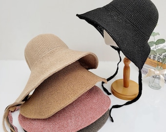 100% Natural Paper Mulberry Super Breathable Wide Brim Summer Hat, Beach Bonnet, Extra Wide Brim Sun Hat