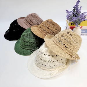 Breathable Straw Fedora: Women&#39;s Spring/Summer Cloche Hat