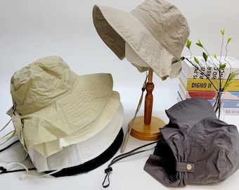 Wide Brim Boonie Hat: Water Resistant Sun Shade with Neck Flap