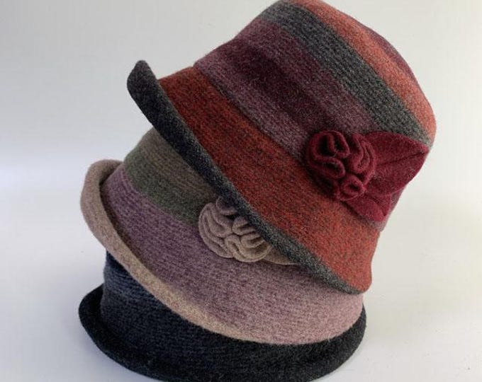 Wool Winter Bucket Hat: Foldable Travel Hat with Adjustable Strap