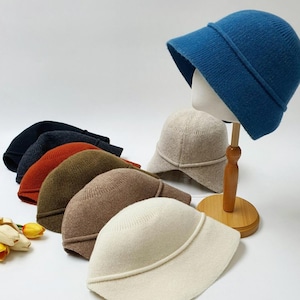 Elegante cappello da pescatore in lana: classico cappello invernale da donna