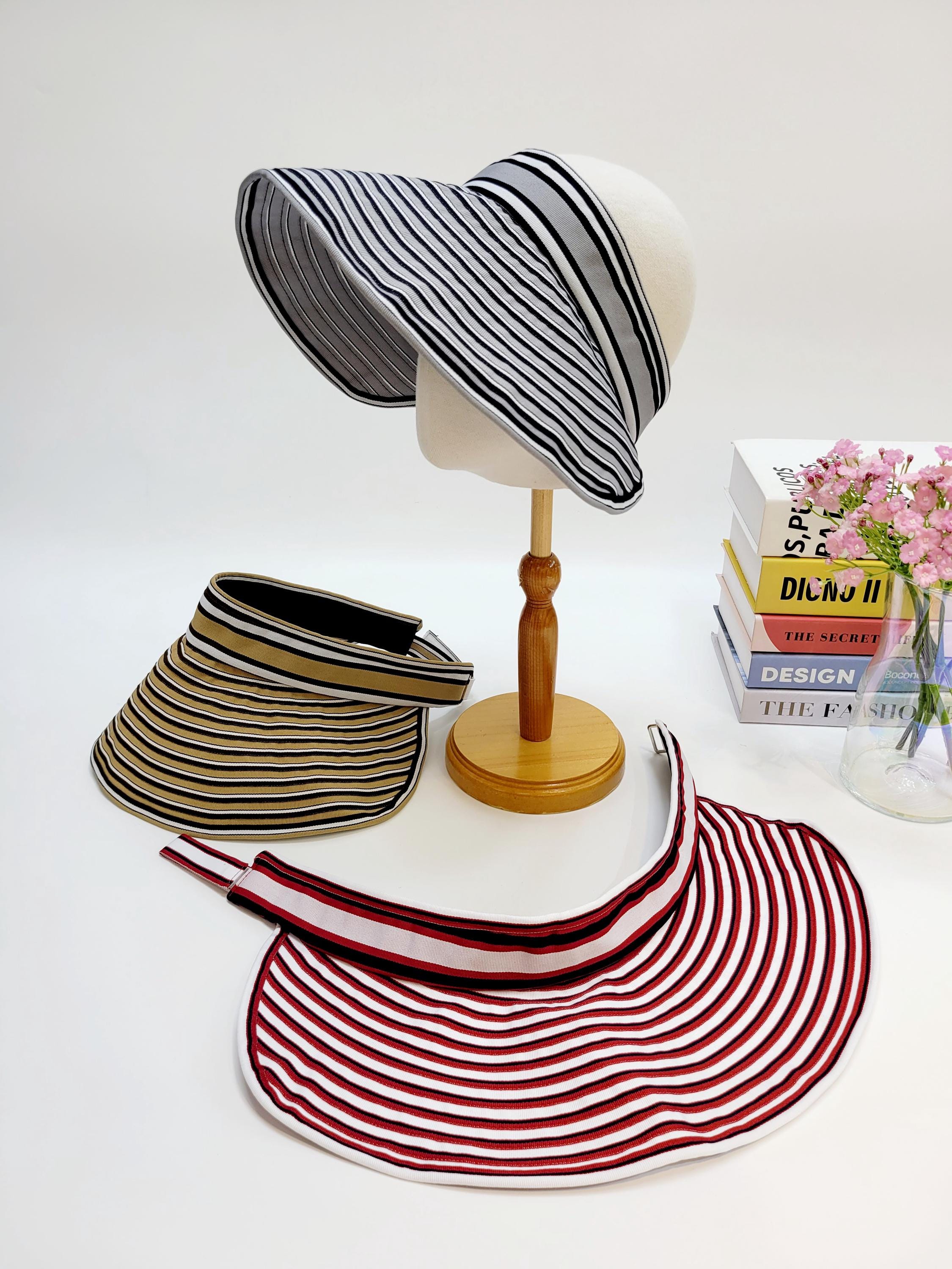 Produktbild von Generisch Sonnenhut Damen Strohhut Sonnenhut Pferdeschwanz Beach Hats Sommer Strand Packbar Faltbar Uv UPF Hut FüR Reisen,Urlaub Outdoor AktivitäTen