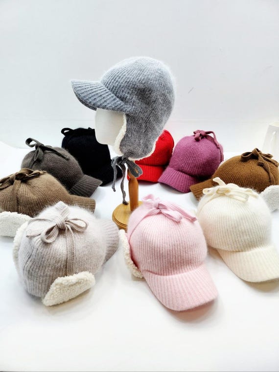 Chic Winter Earflap Hat - Gray and Red s-l400.jpg main image 4