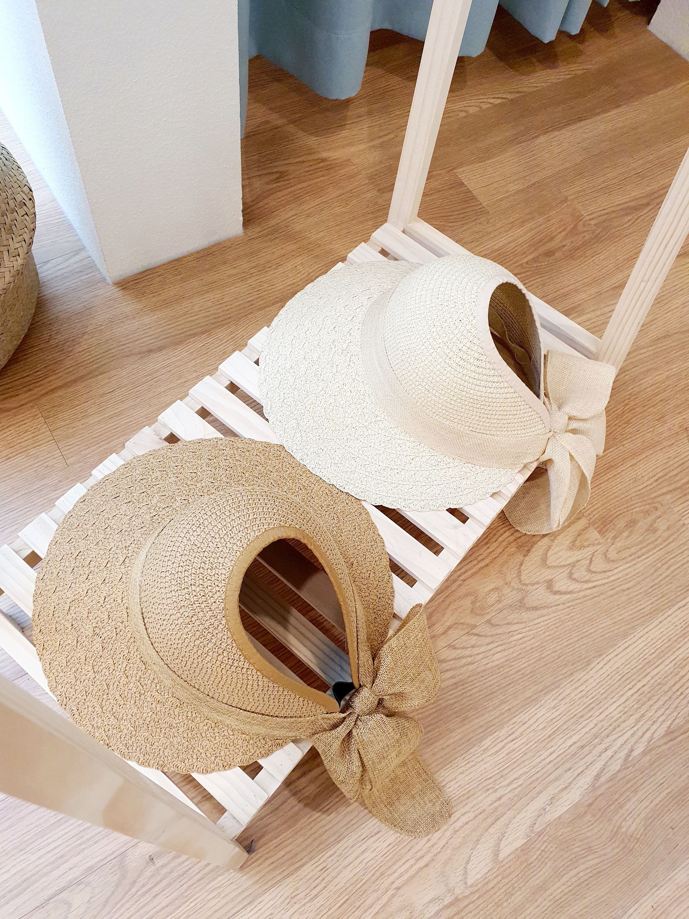 Cappello Di Paglia Pieghevole Per Donna - Protezione UV, Per Spiaggia E Estate | Beige - Foto 12