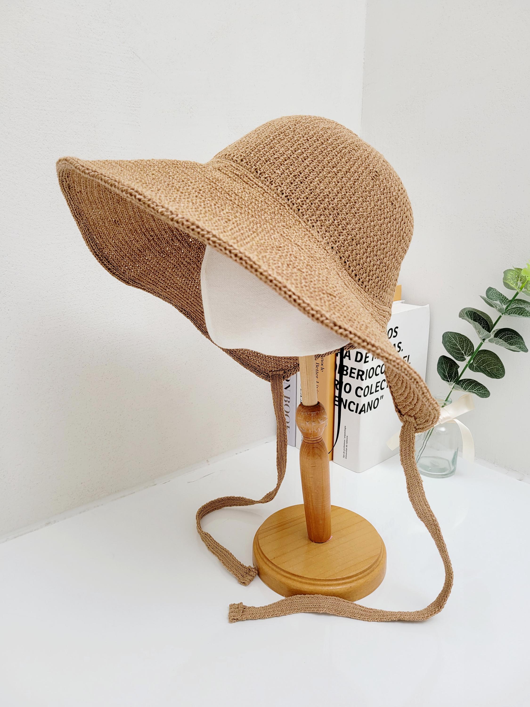 Mulberry Paper Wide Brim Sun Hat: Breathable Beach Bonnet - Etsy display picture 2