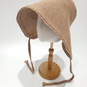 Extra Wide Brim Breathable Summer Bonnet, Cotton Straw  Summer Bonnet, Classic Summer Bonnet, Ponytail Hat